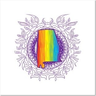 Alabama Mandala Pride Posters and Art